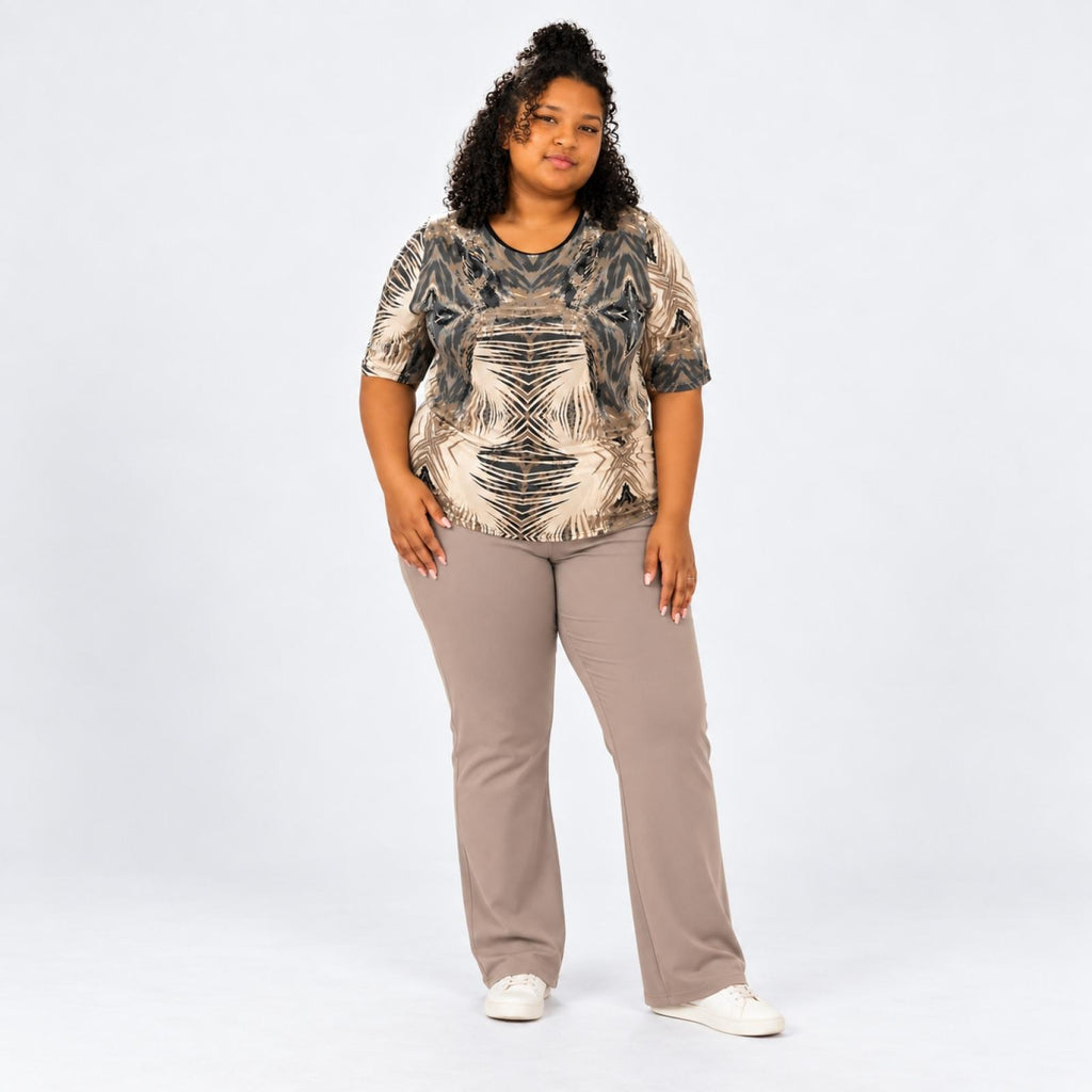 Top femme imprimé géométrique dos ouvert Modèle Selina - vue 2