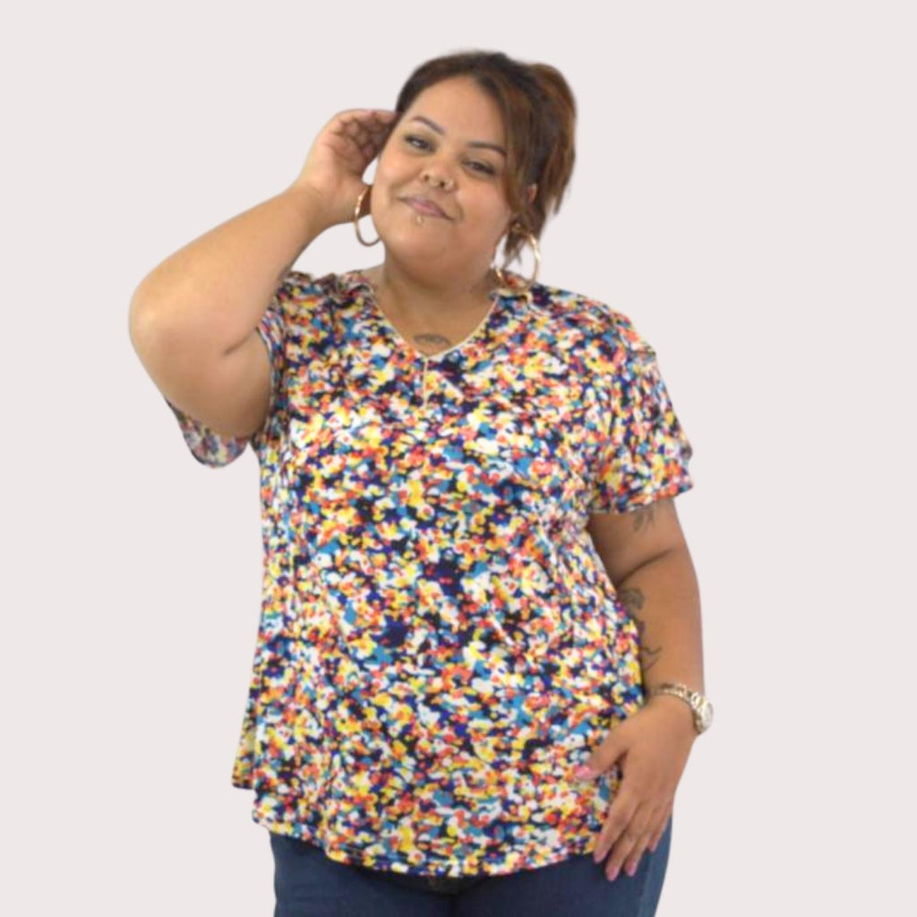 Top femme multicolore Modèle Eléanore