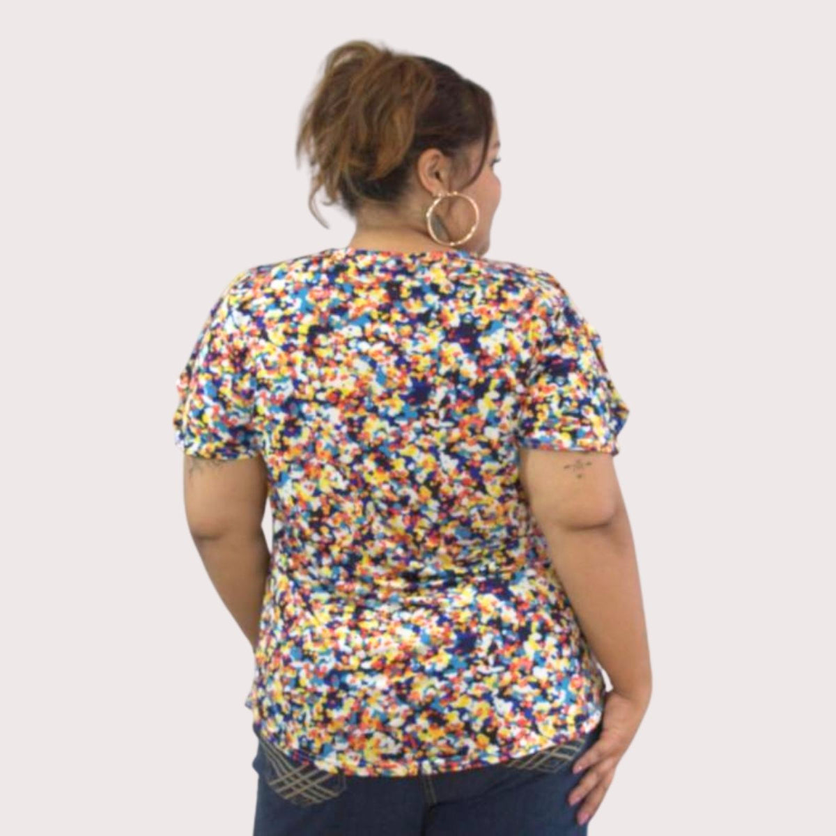 Top femme multicolore Modèle Eléanore - vue 2