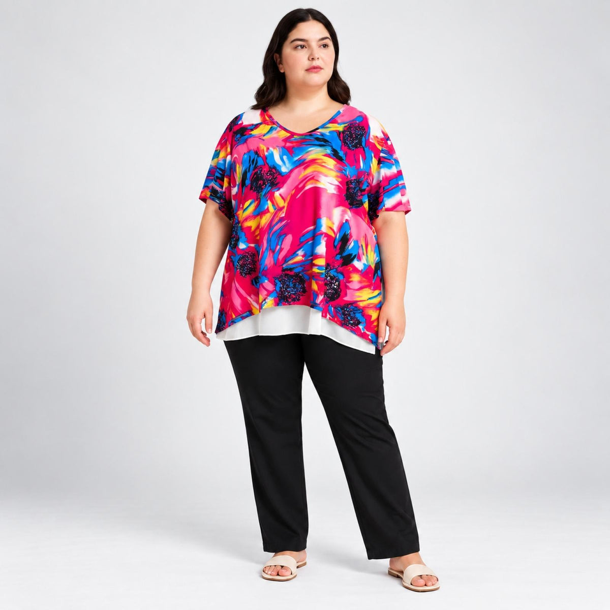 Top femme multicolore Modèle Nayessa - vue 4