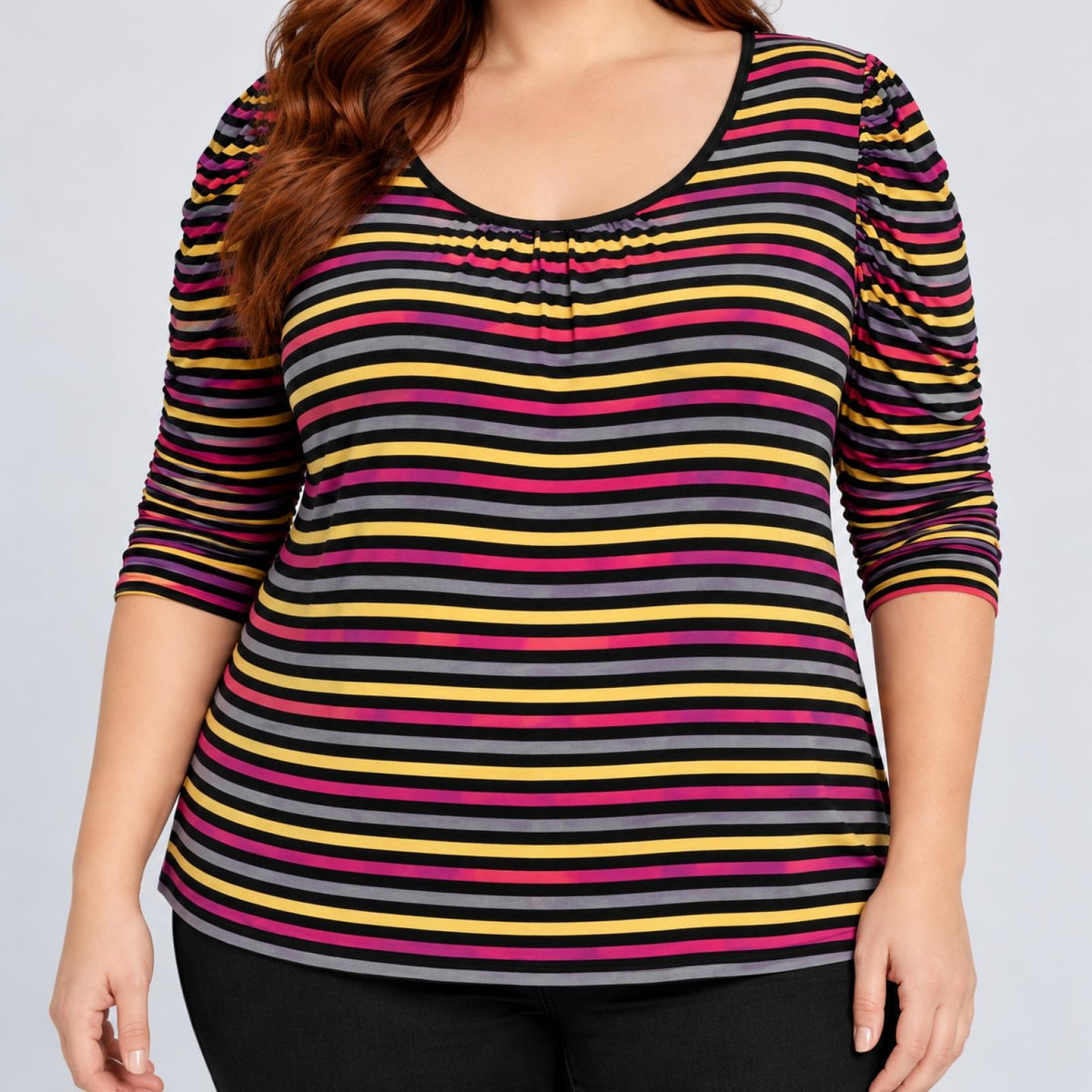 Top femme rayé manches longues Modèle Noha - vue 3