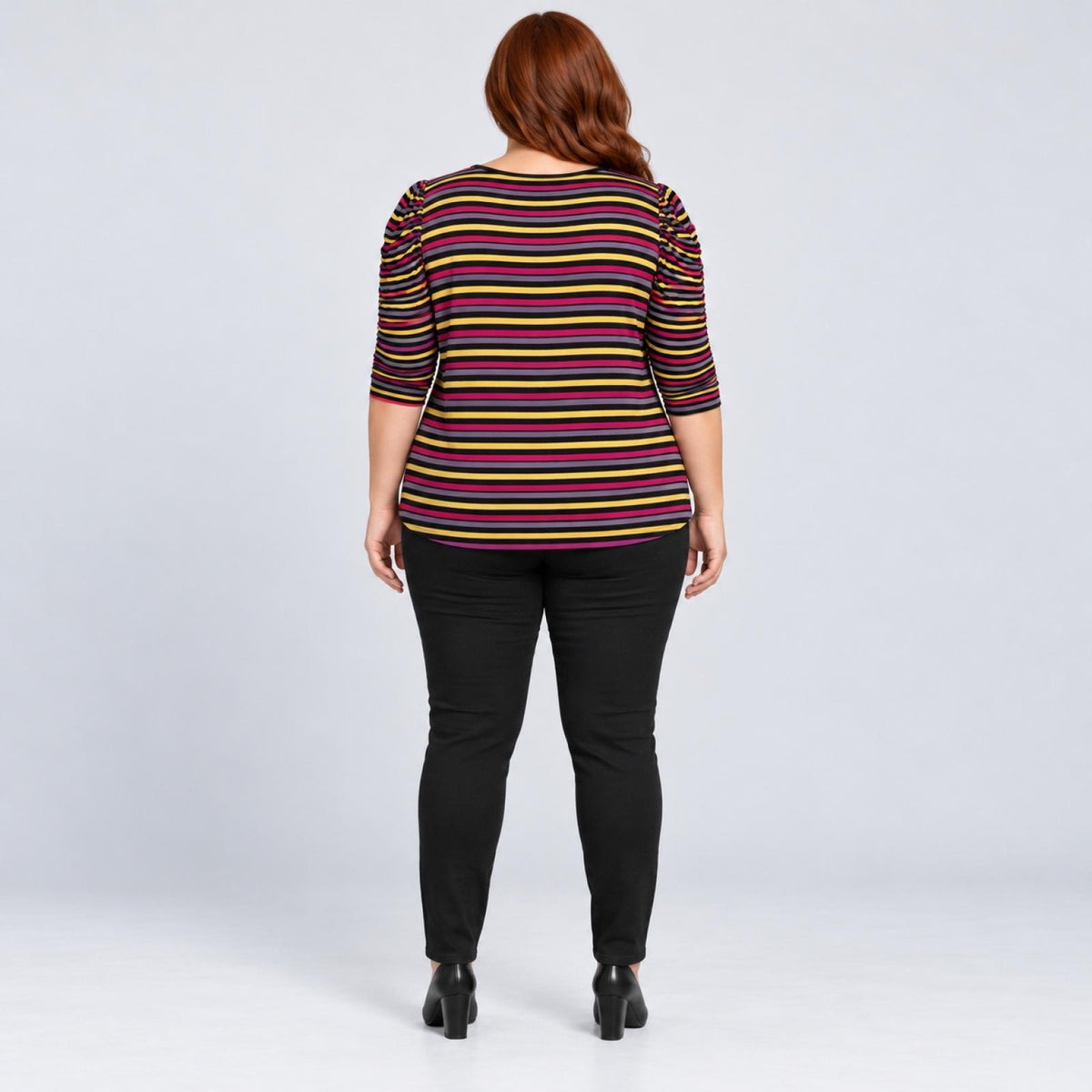 Top femme rayé manches longues Modèle Noha - vue 4