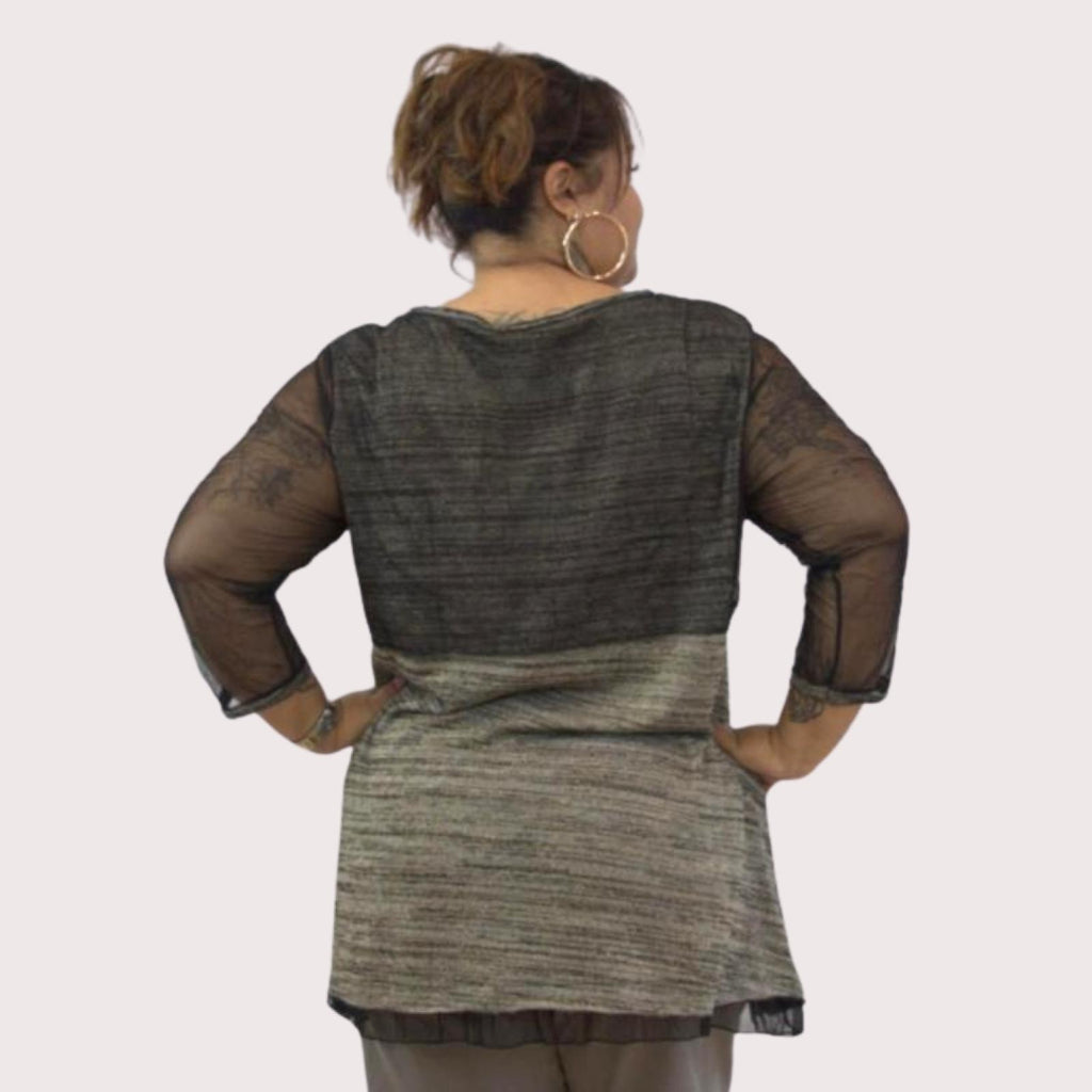 Top femme voile noir Modèle Kézia - Santa Mode - vue 2