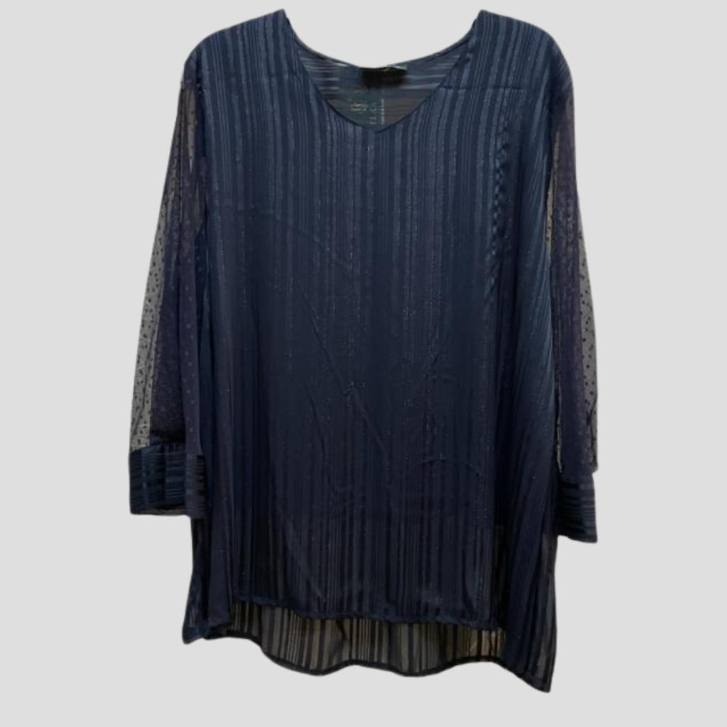 Top fluide bleu nuit Modèle Azéline - Santa Mode - vue 2
