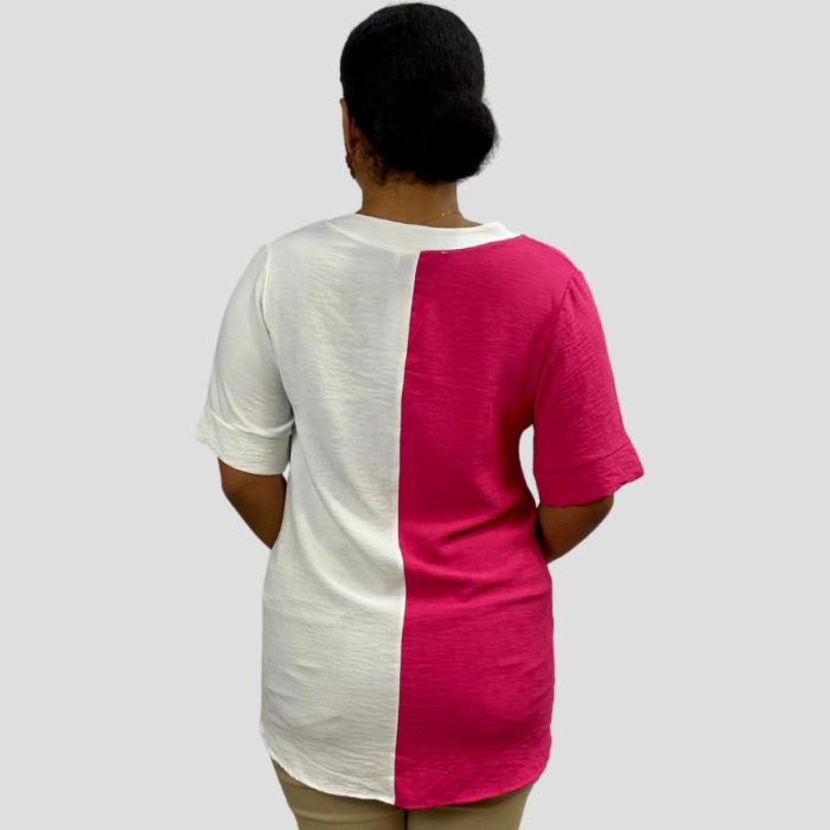 Top grandes tailles asymétrique Modèle Gaia - Santa Mode - vue 2