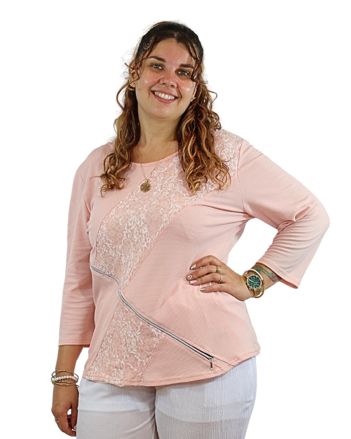 Top grandes tailles dentelle Modèle Rayana - Santa Mode - vue 5