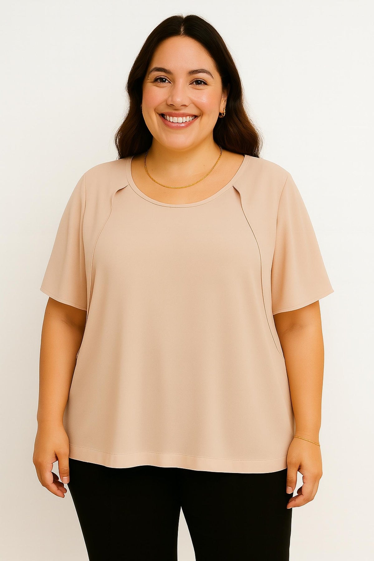 Top grandes tailles drapé Modèle Cléo