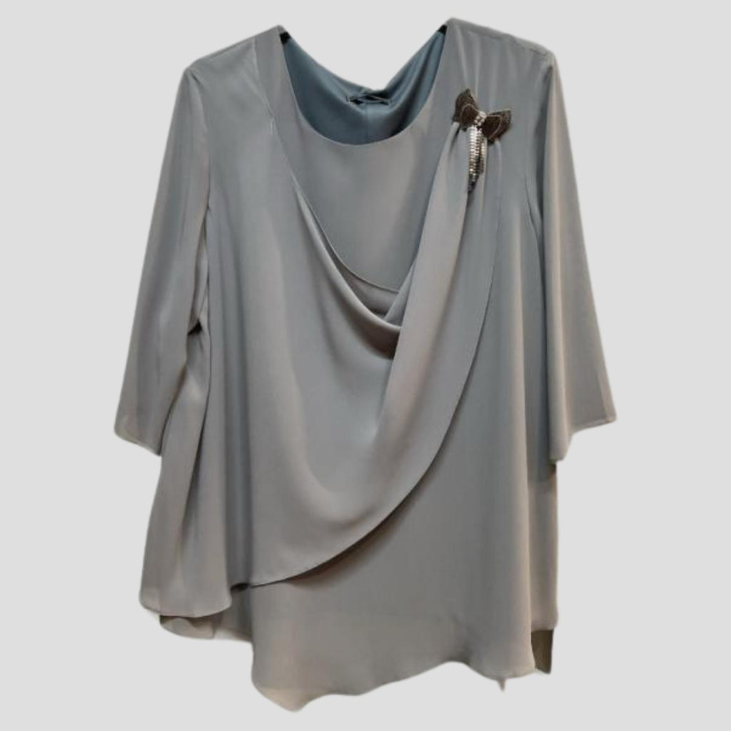 Top grandes tailles drapé Modèle Greta - vue 2