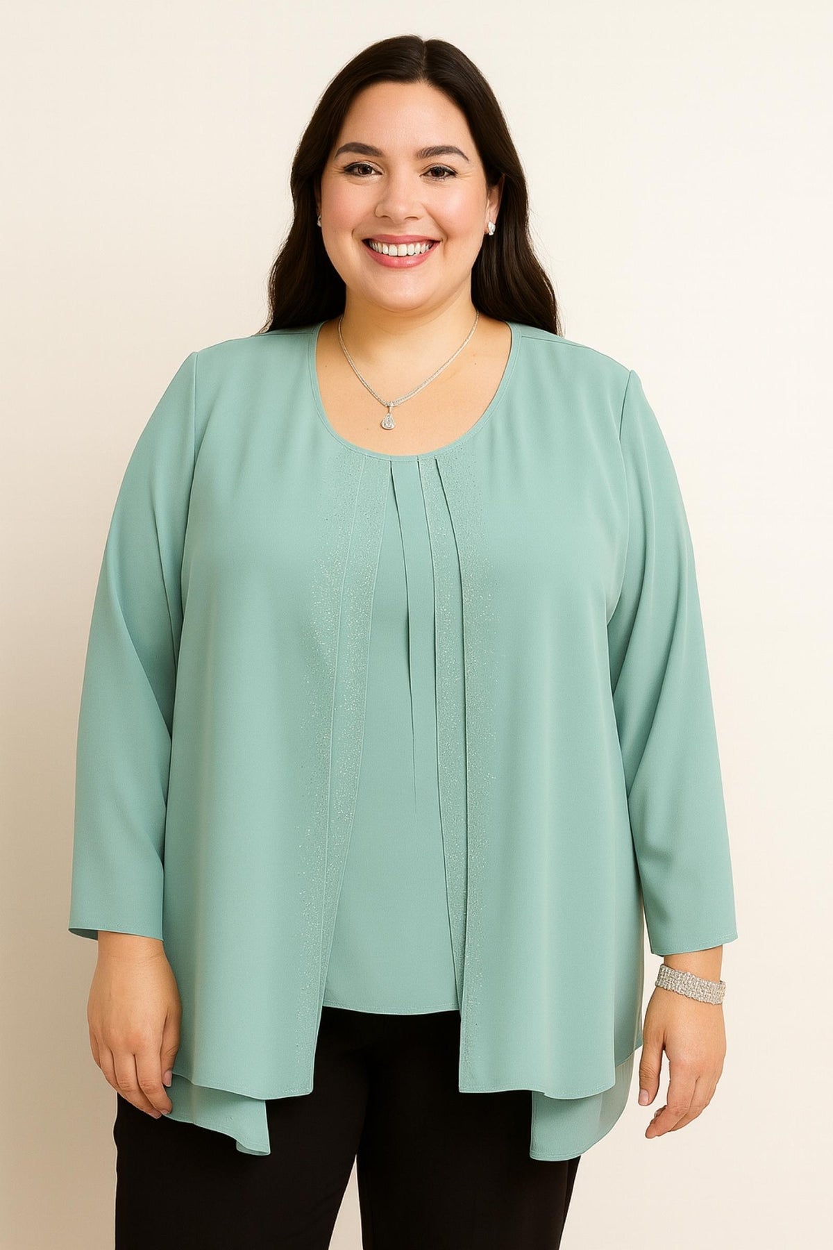 Top grandes tailles effet veste Modèle Tatiane