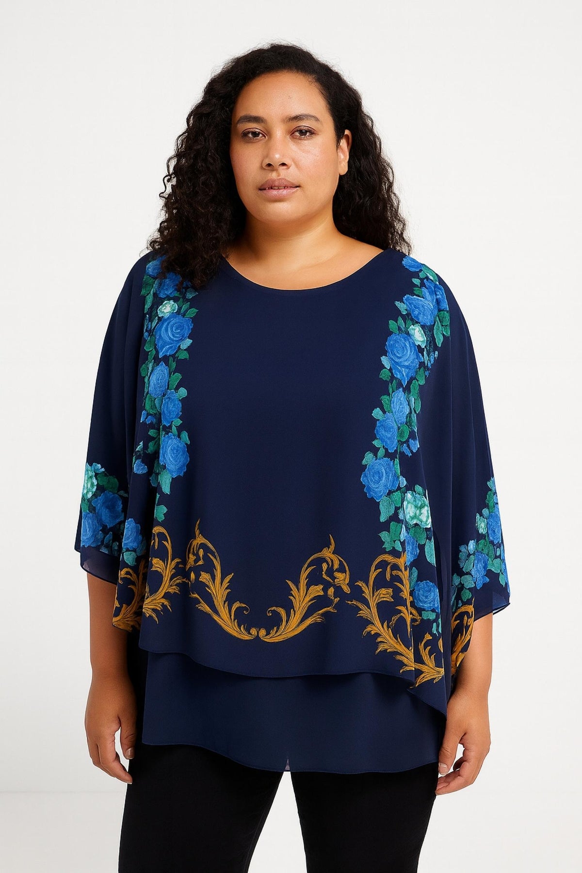 Top grandes tailles fleuri Modèle Azura