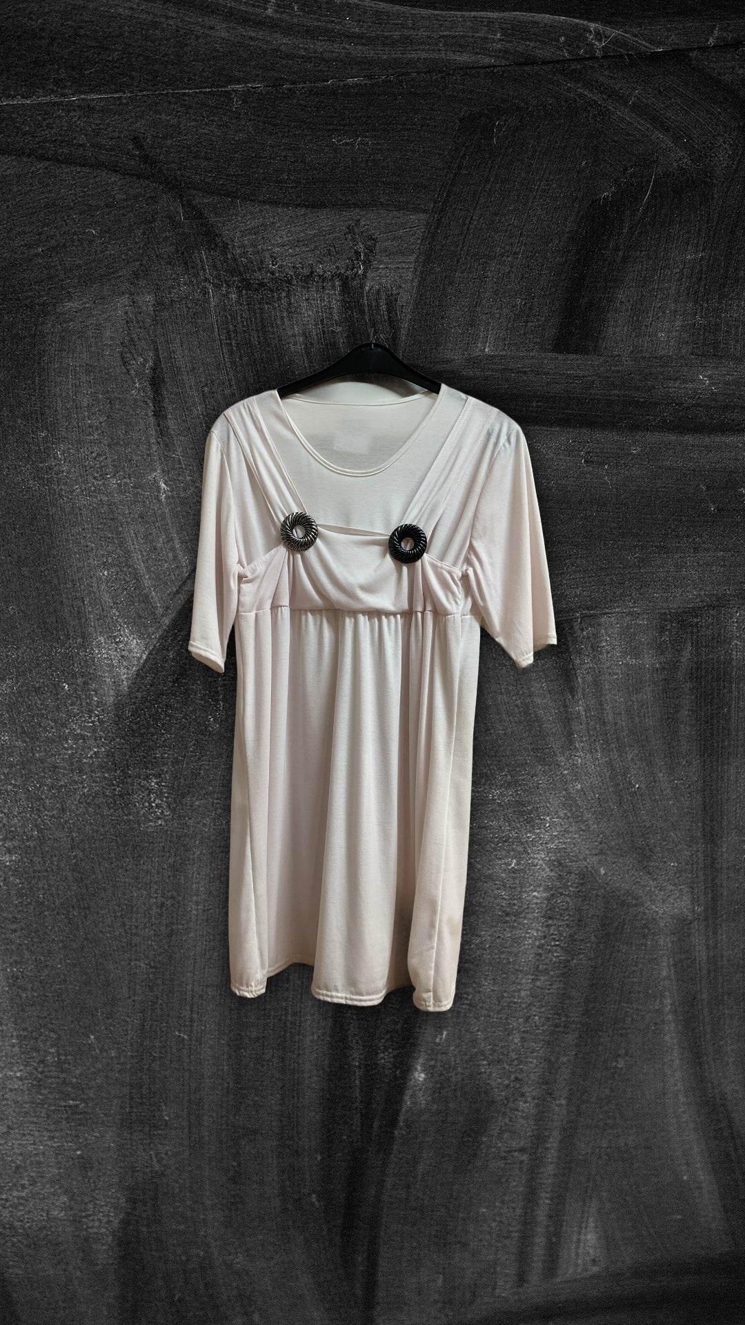 Top grandes tailles fluide blanc Modèle Soraya - vue 2