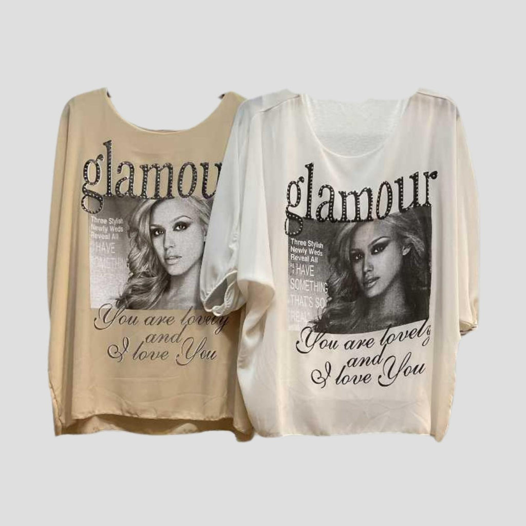 Top grandes tailles imprimé glamour Modèle Zélia - vue 2