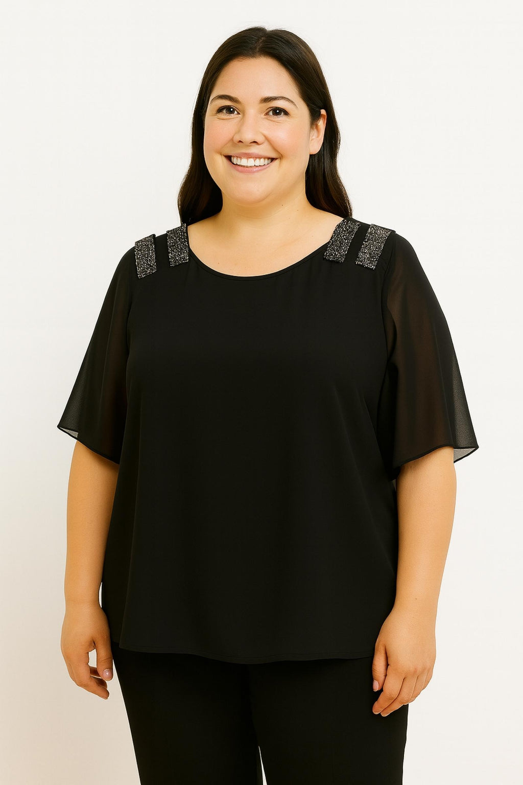 Top grandes tailles pailleté Modèle Erika - Santa Mode