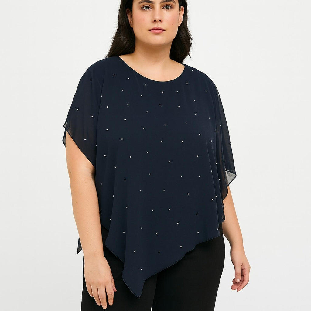 Top noir pailleté Modèle Kaimana