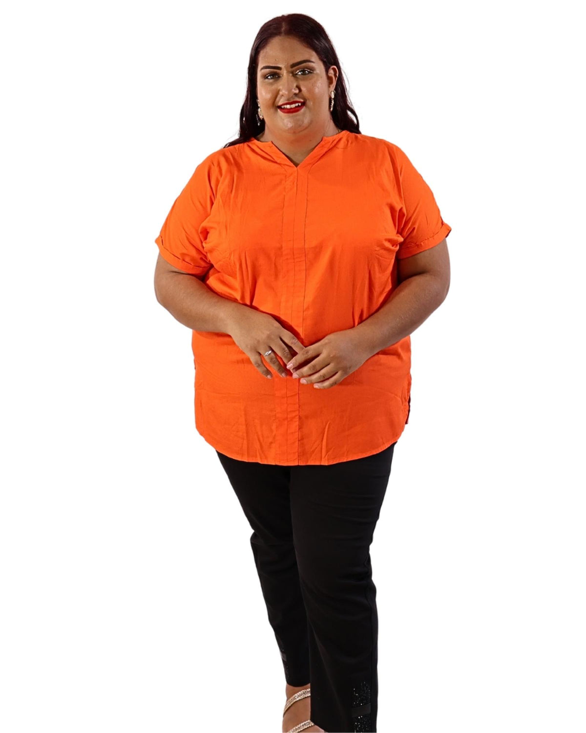 Top orange fluide Modèle Lucy - Sheego - vue 3