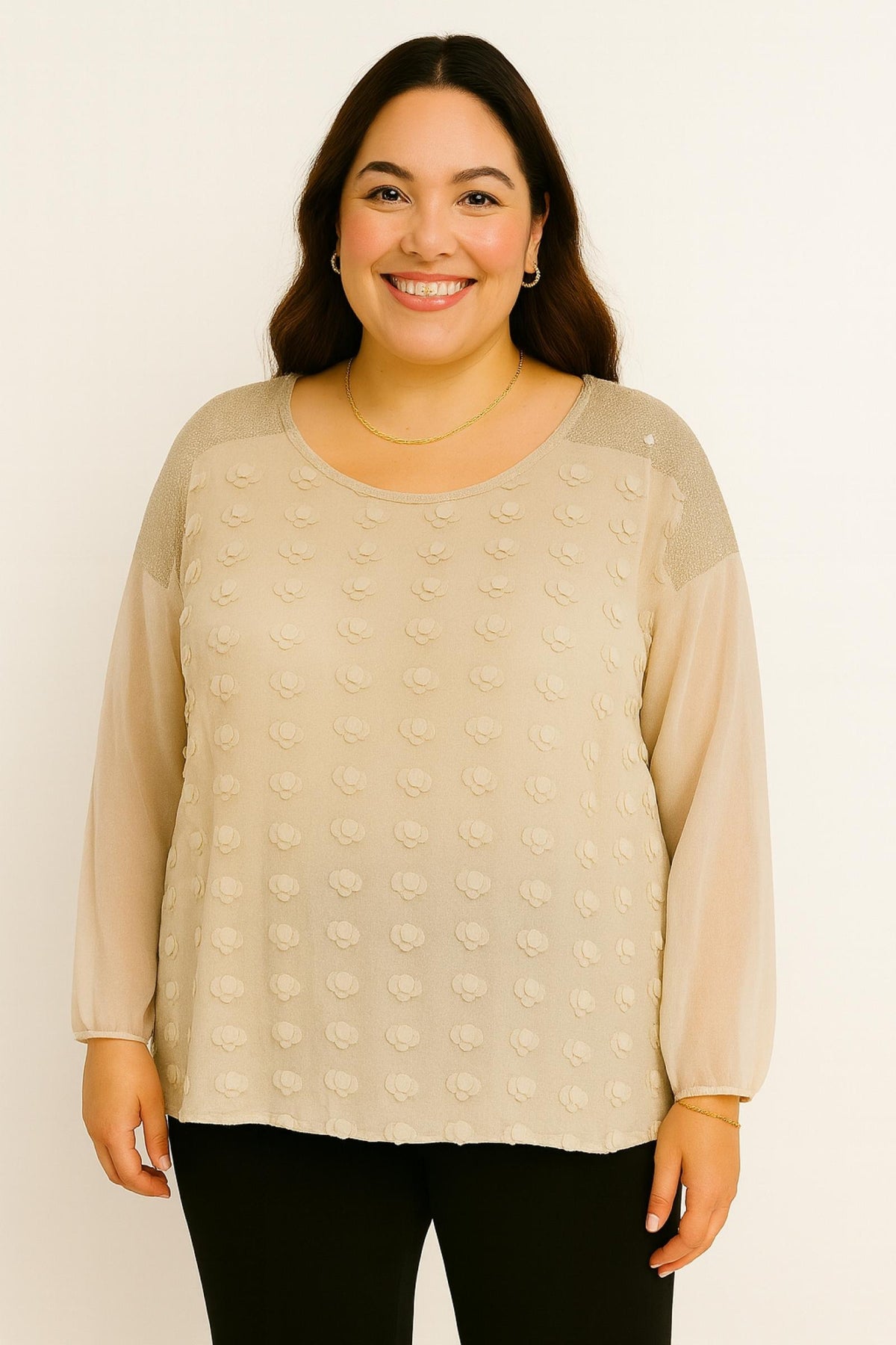 Top voile et dentelle Modèle Lorena