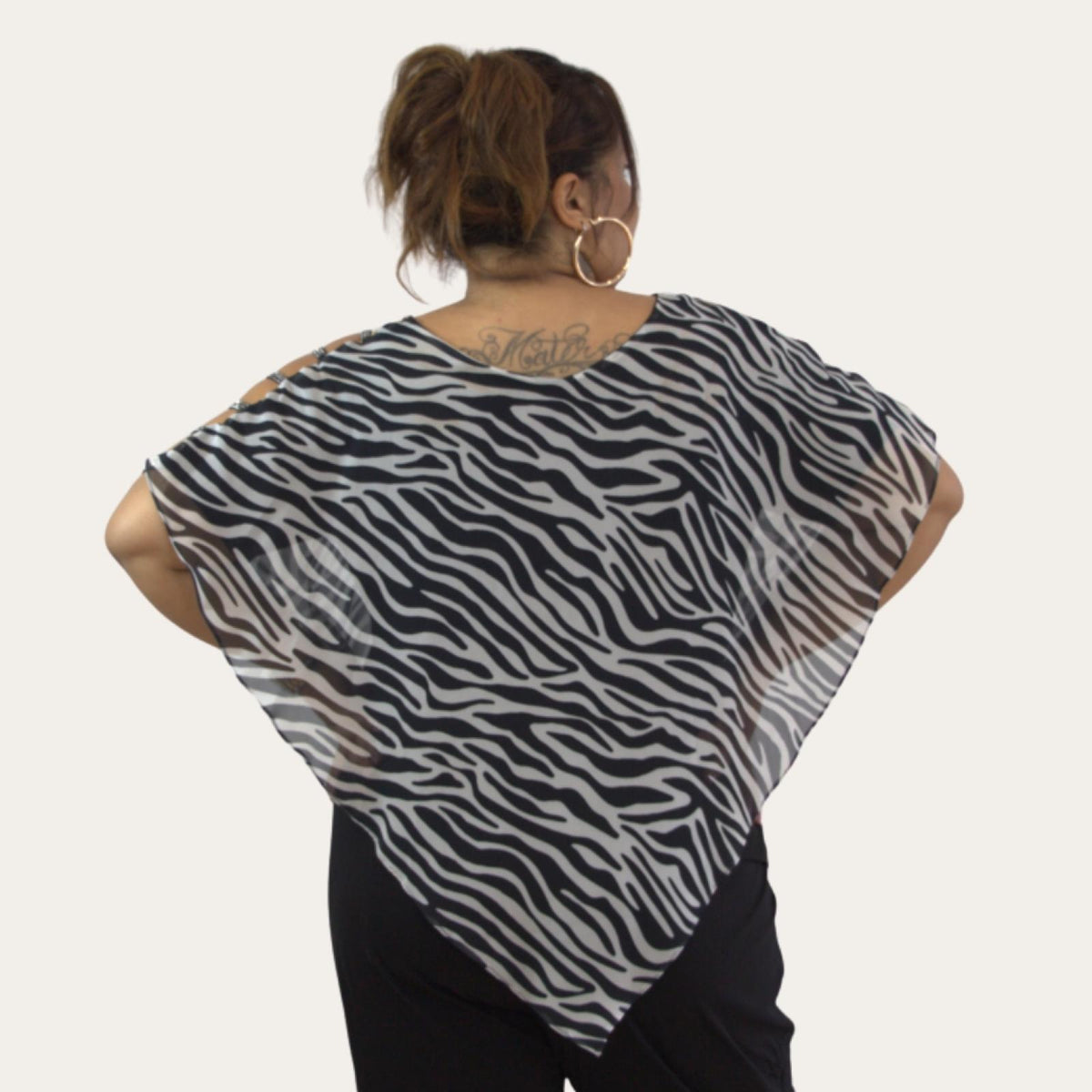 Top zébré asymétrique Modèle Zelda - vue 3