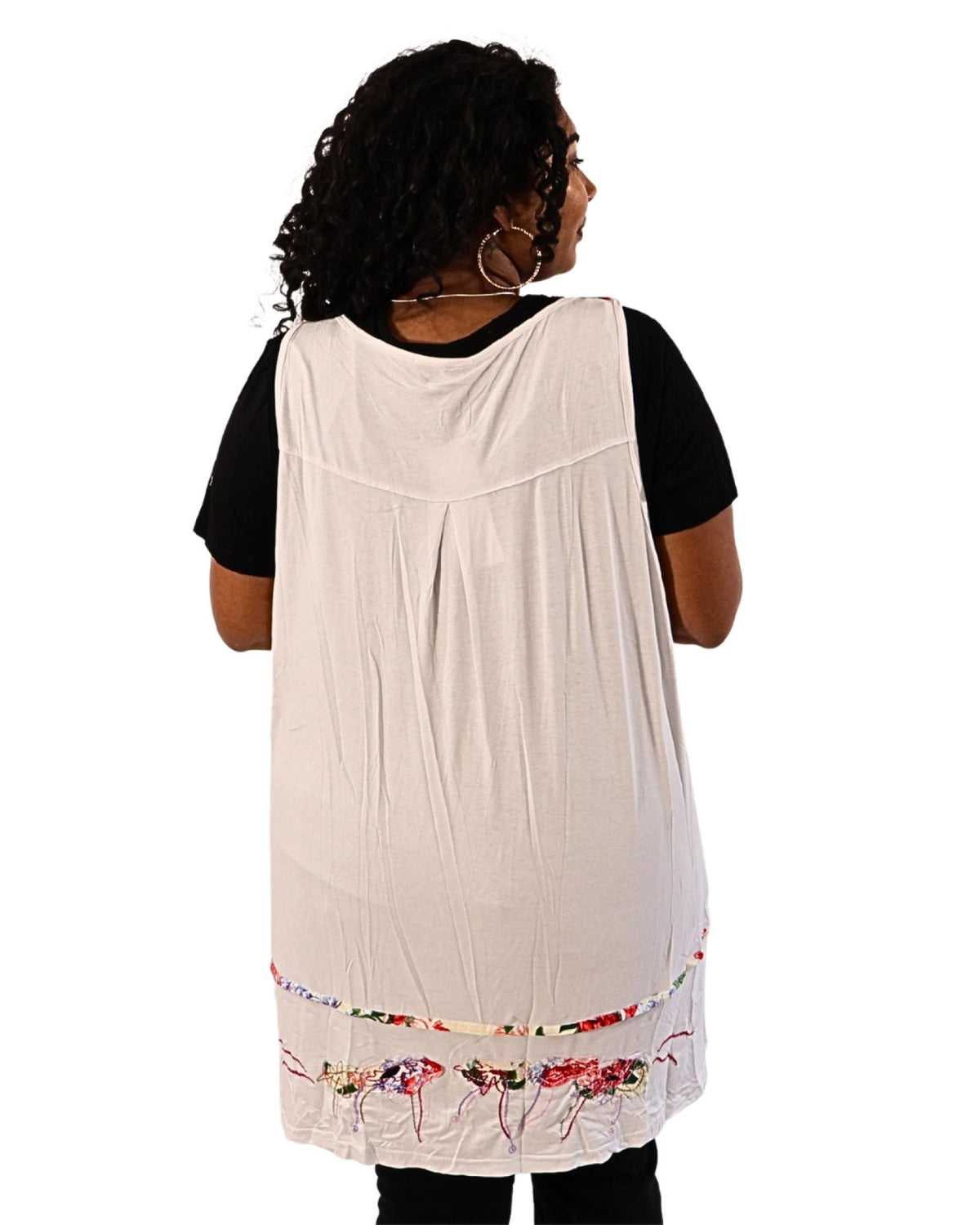 Tunique blanche bohème Modèle Ava - vue 2