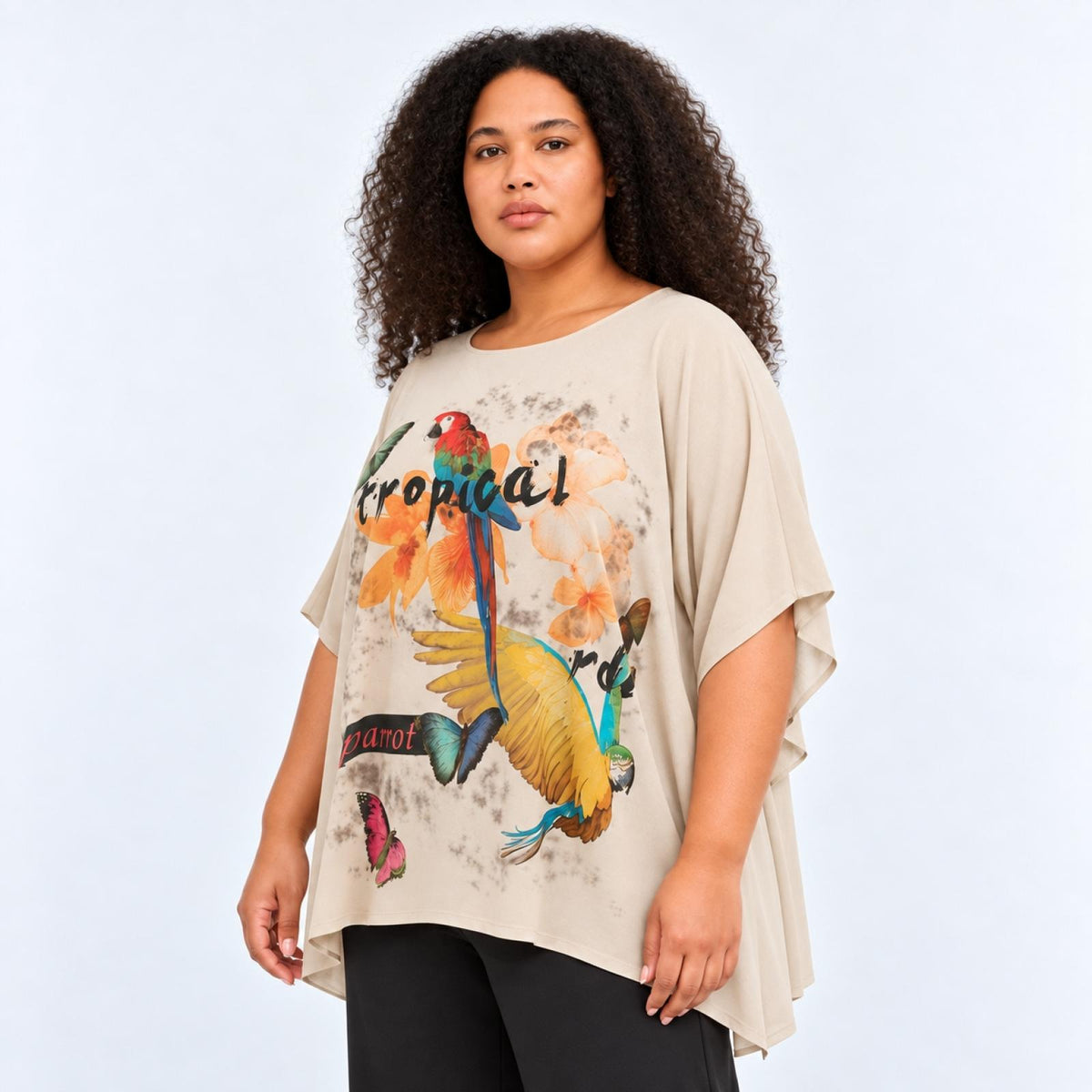 Tunique femme imprimé tropical Modèle Isandra - vue 2