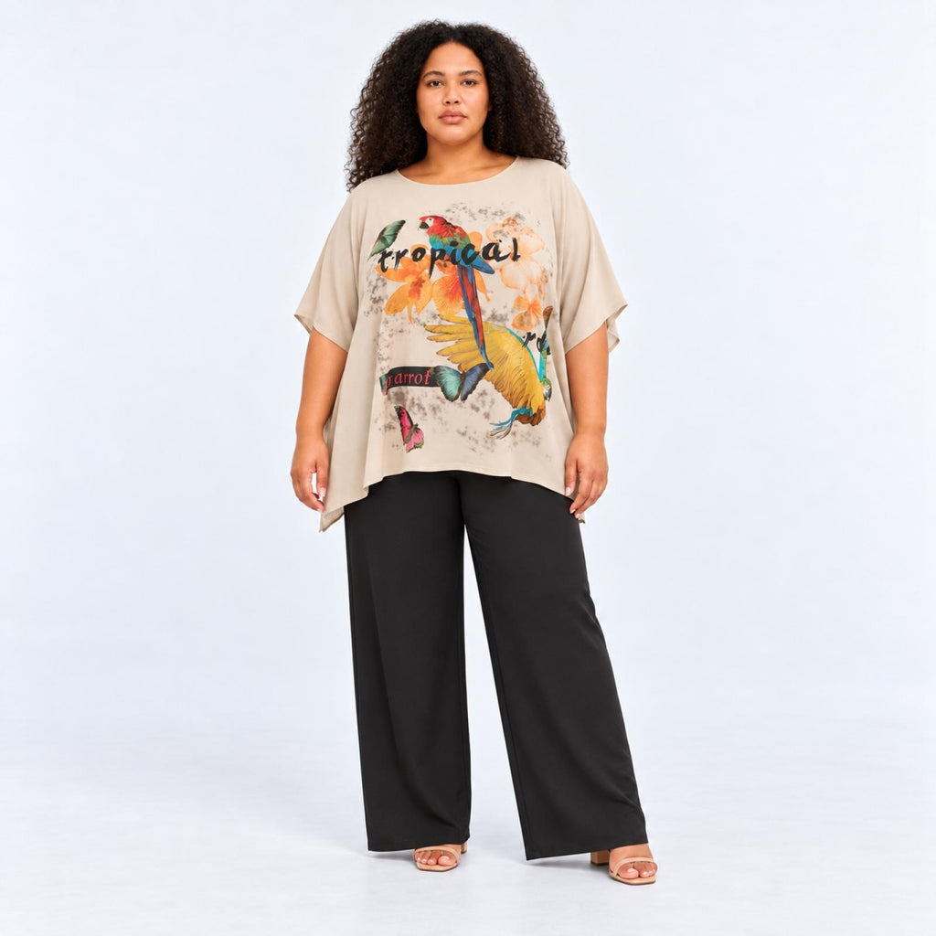 Tunique femme imprimé tropical Modèle Isandra - vue 3