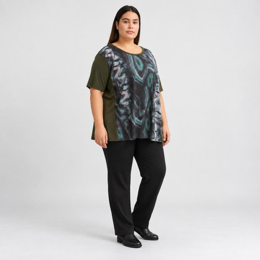 Tunique femme kaki strass Modèle Coventry - vue 4
