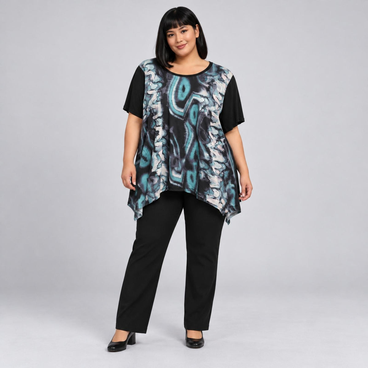 Tunique femme noire strass Modèle Coventry