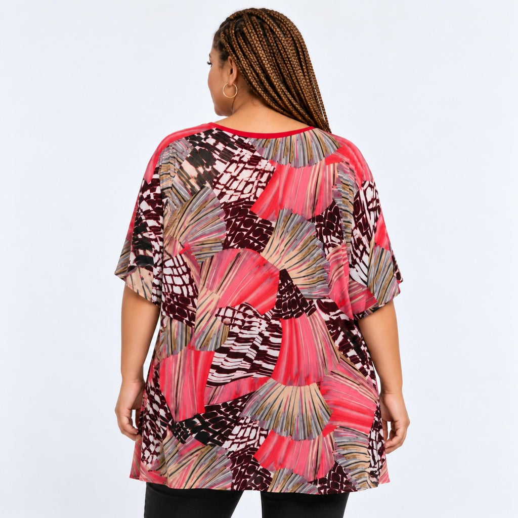 Tunique grandes tailles à manches kimono Modèle Kiyomi - vue 2