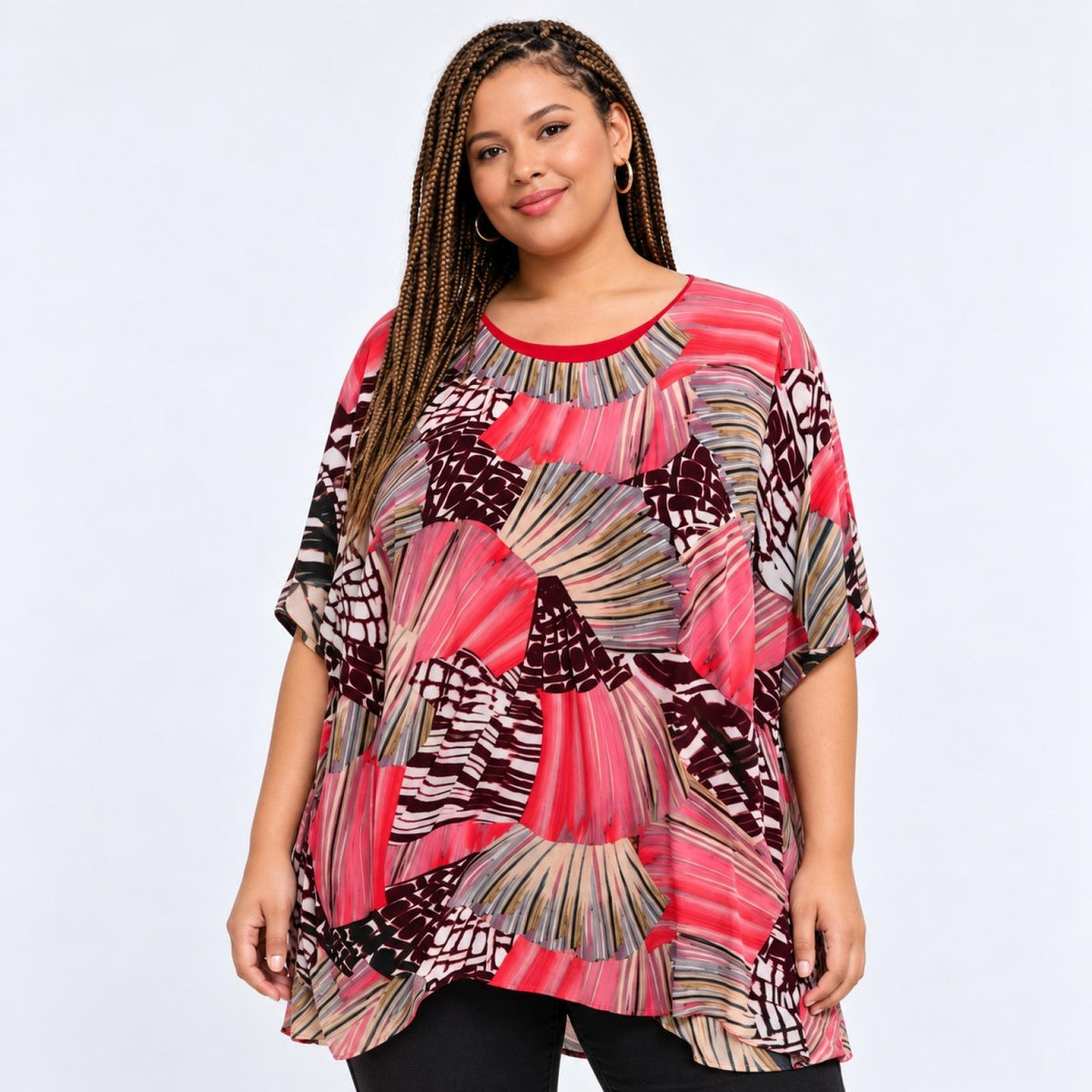 Tunique grandes tailles à manches kimono Modèle Kiyomi - vue 4