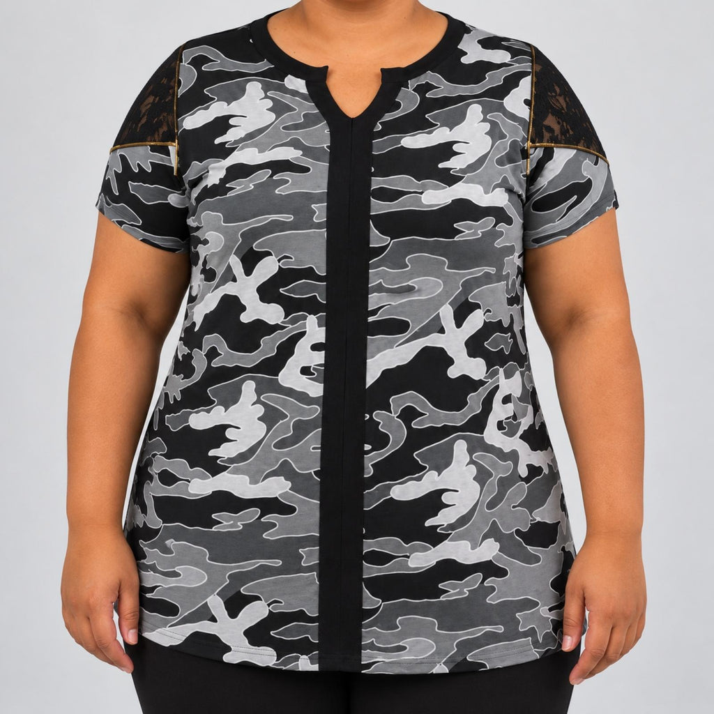 Tunique grandes tailles camouflage Modèle Leeds - vue 2