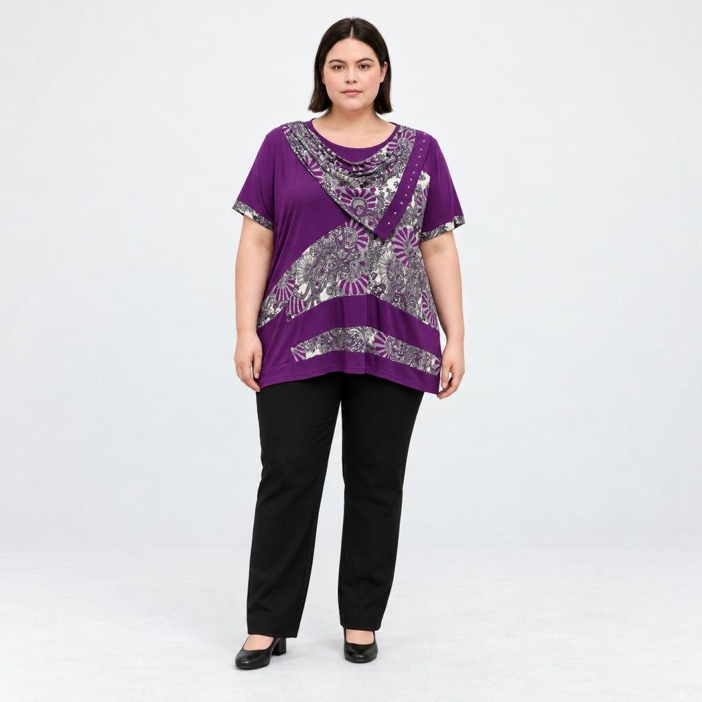 Tunique grandes tailles fleurie Modèle Cambridge