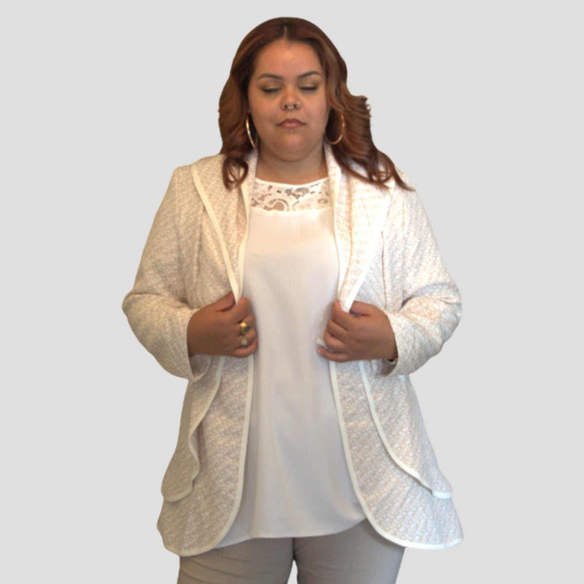 Veste femme beige Modèle Pamela - vue 2
