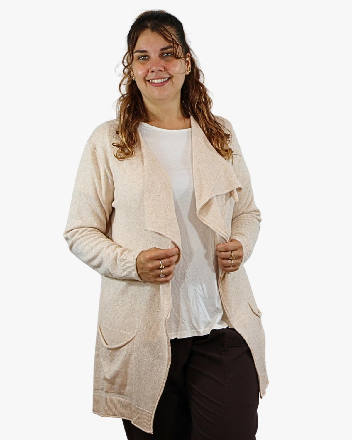 Veste longue en maille Modèle Mélina - Sheego